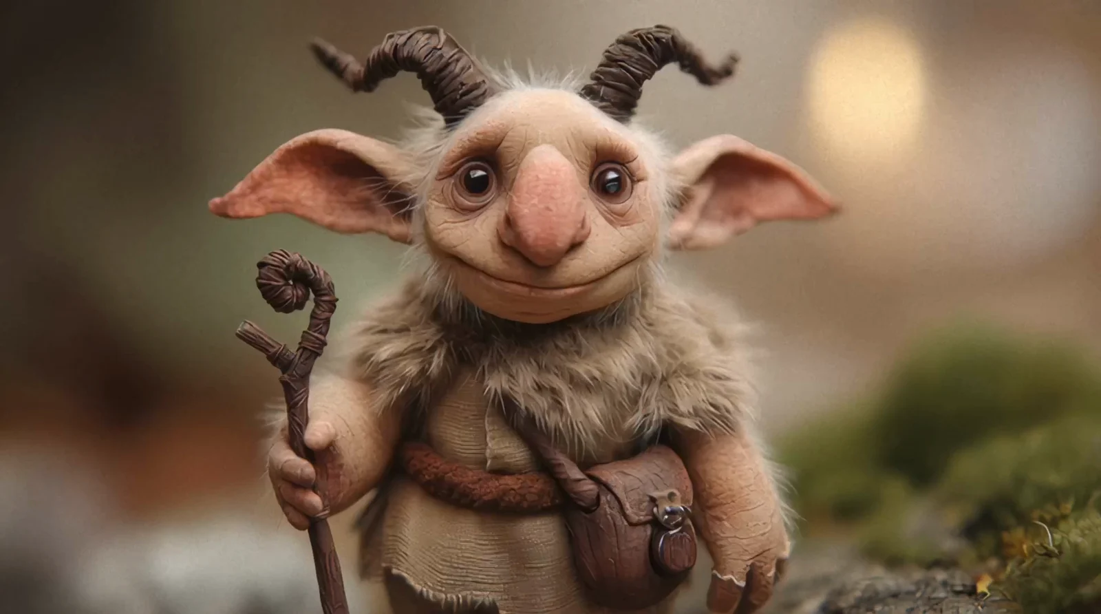 Handcrafted-looking fantasy creature used to test a playful claymation direction
