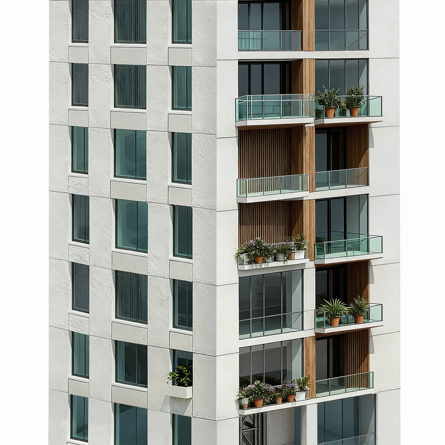 Mid-build floors and facade in phase three of the Azimuth Builders building sequence