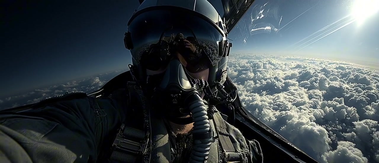 Fighter jet returning to an aircraft hangar