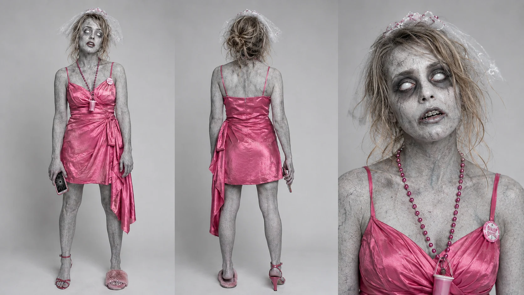 Brittany the bridesmaid zombie reference sheet from Dead Wrong