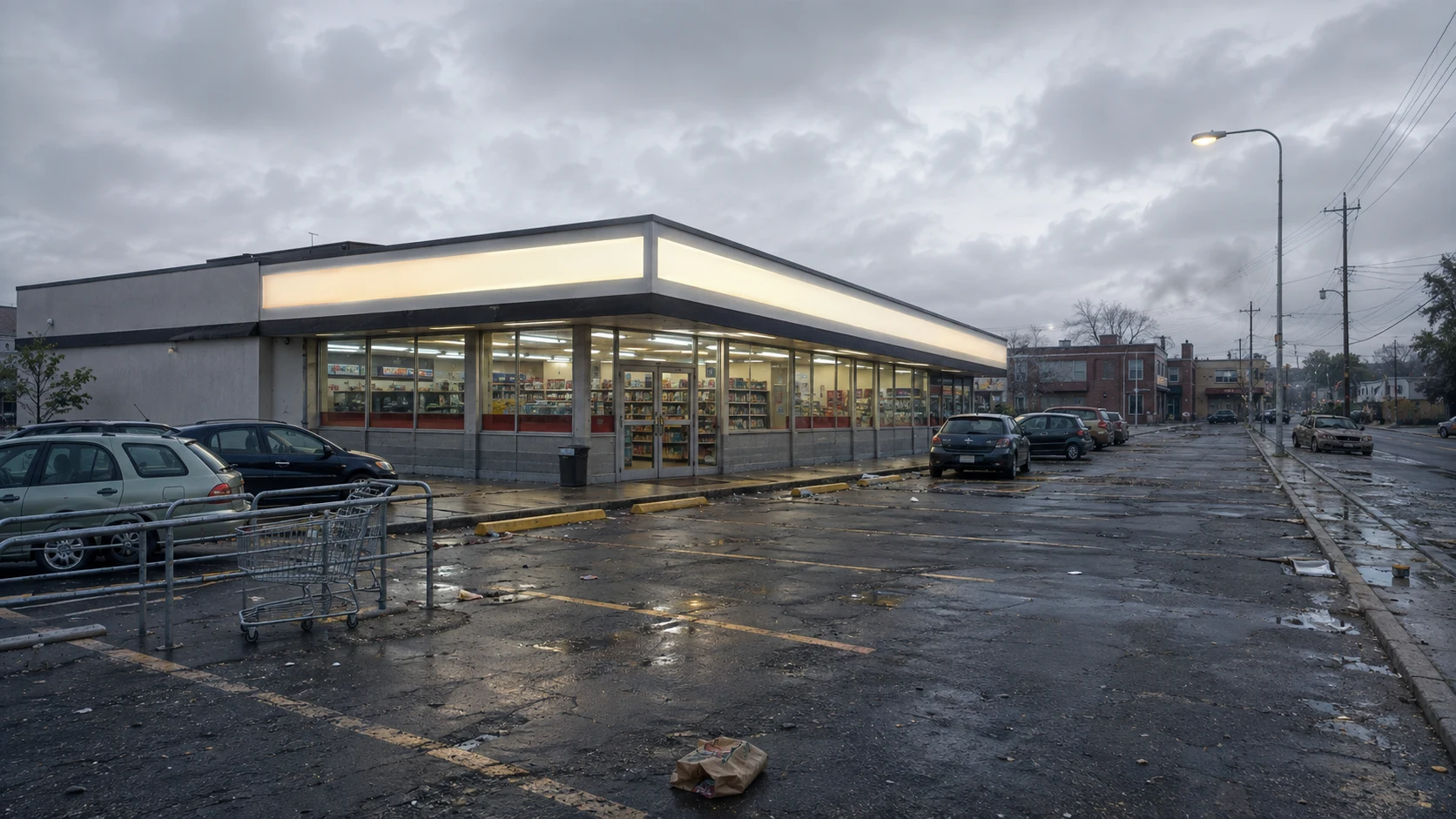 Convenience store exterior environment reference for Dead Wrong