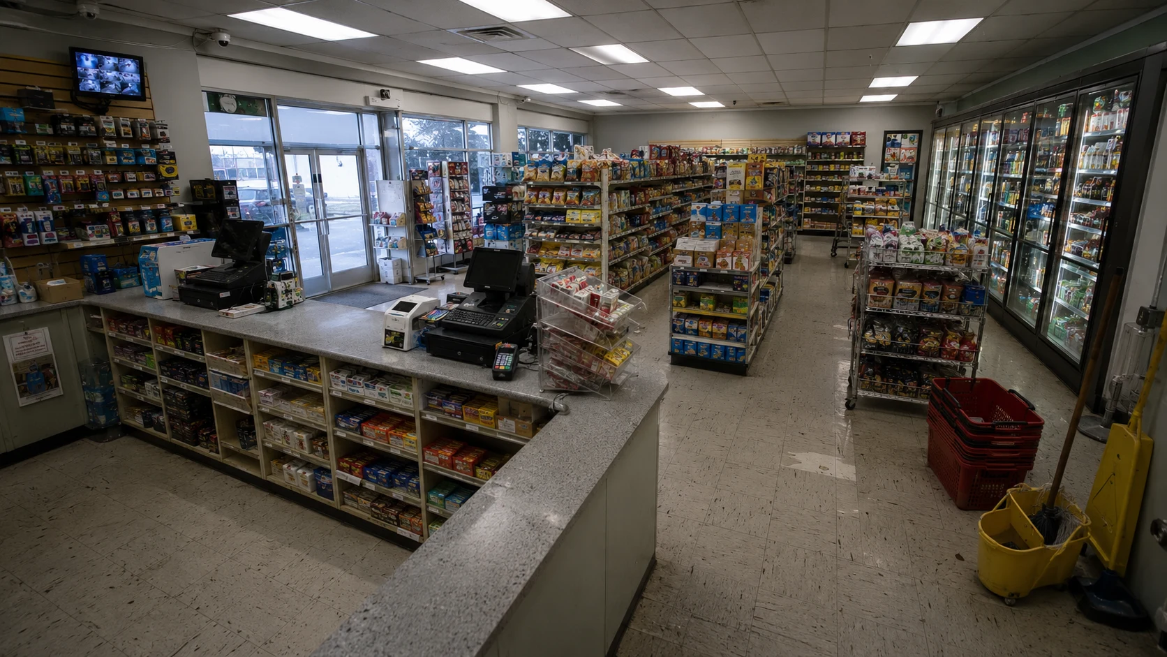 Convenience store master interior environment reference for Dead Wrong