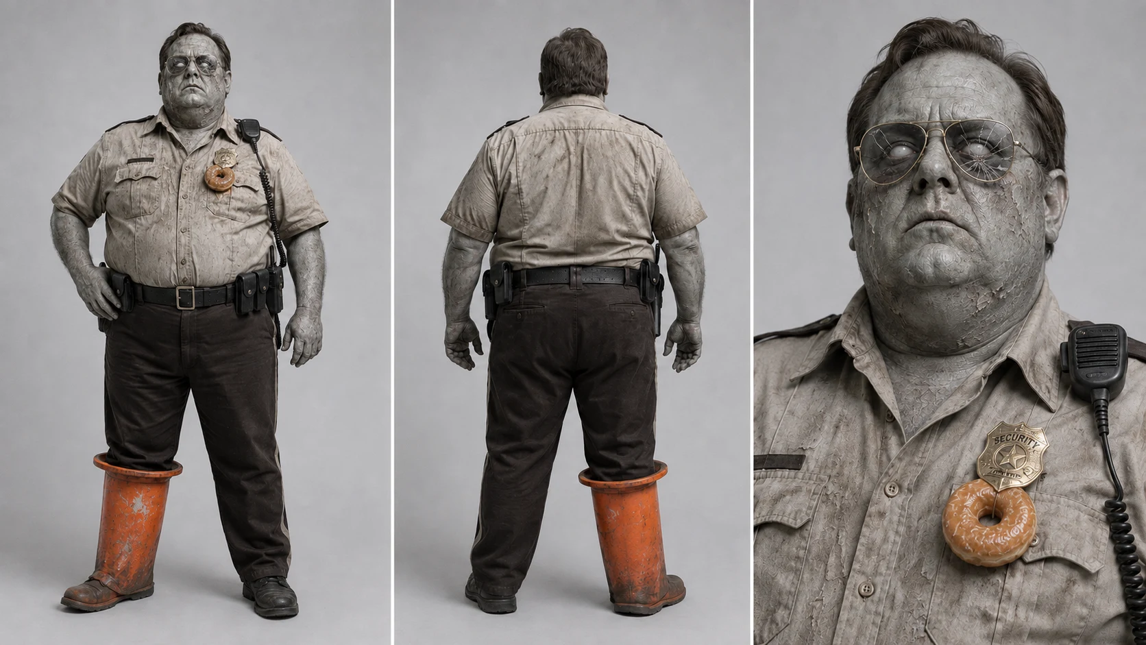 Doug the mall cop zombie reference sheet from Dead Wrong