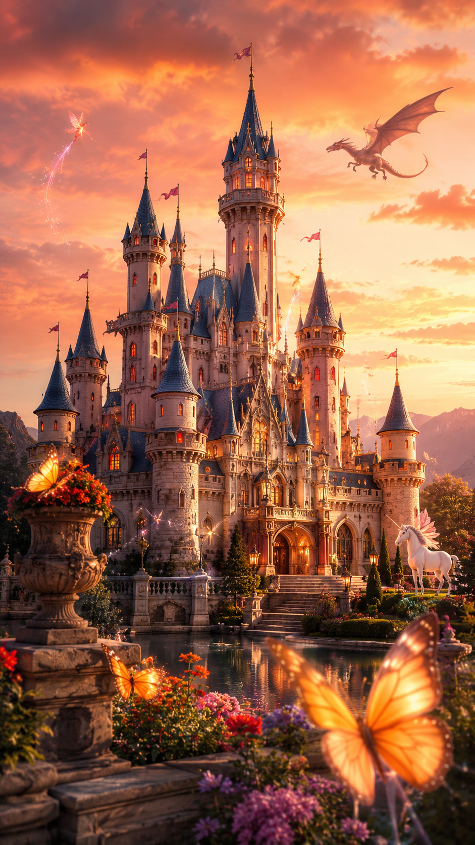 Generated fantasy castle visual concept for ElevenLabs video storytelling