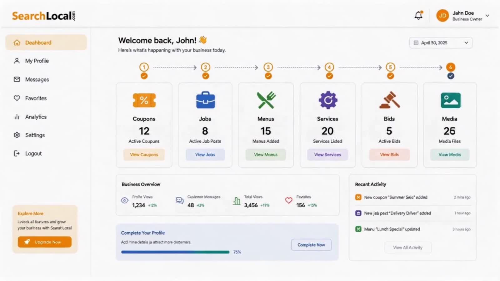 SearchLocal commercial showing its local business platform