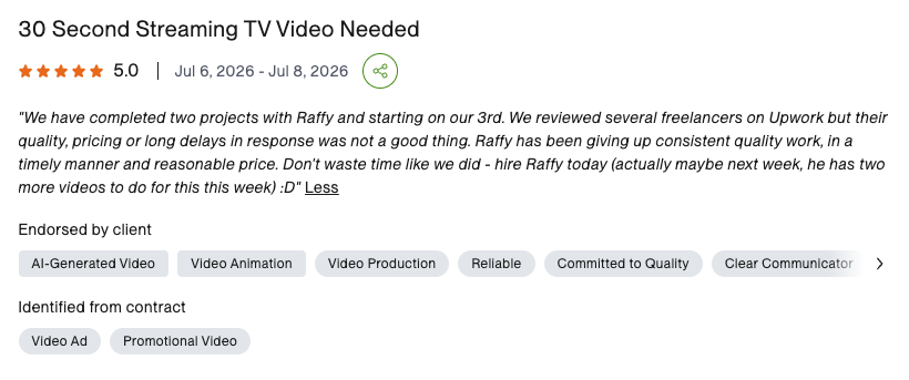 SearchLocal 5.0 Upwork review from George Budd