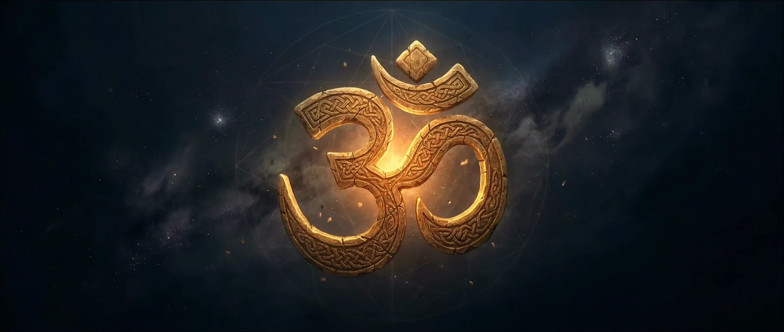 Om symbol opening frame from The God Killer proof of concept
